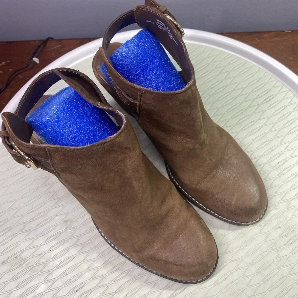 Cole Haan Pippa Womens Brown Leather Booties Sling Back Ankle SZ‎ 8